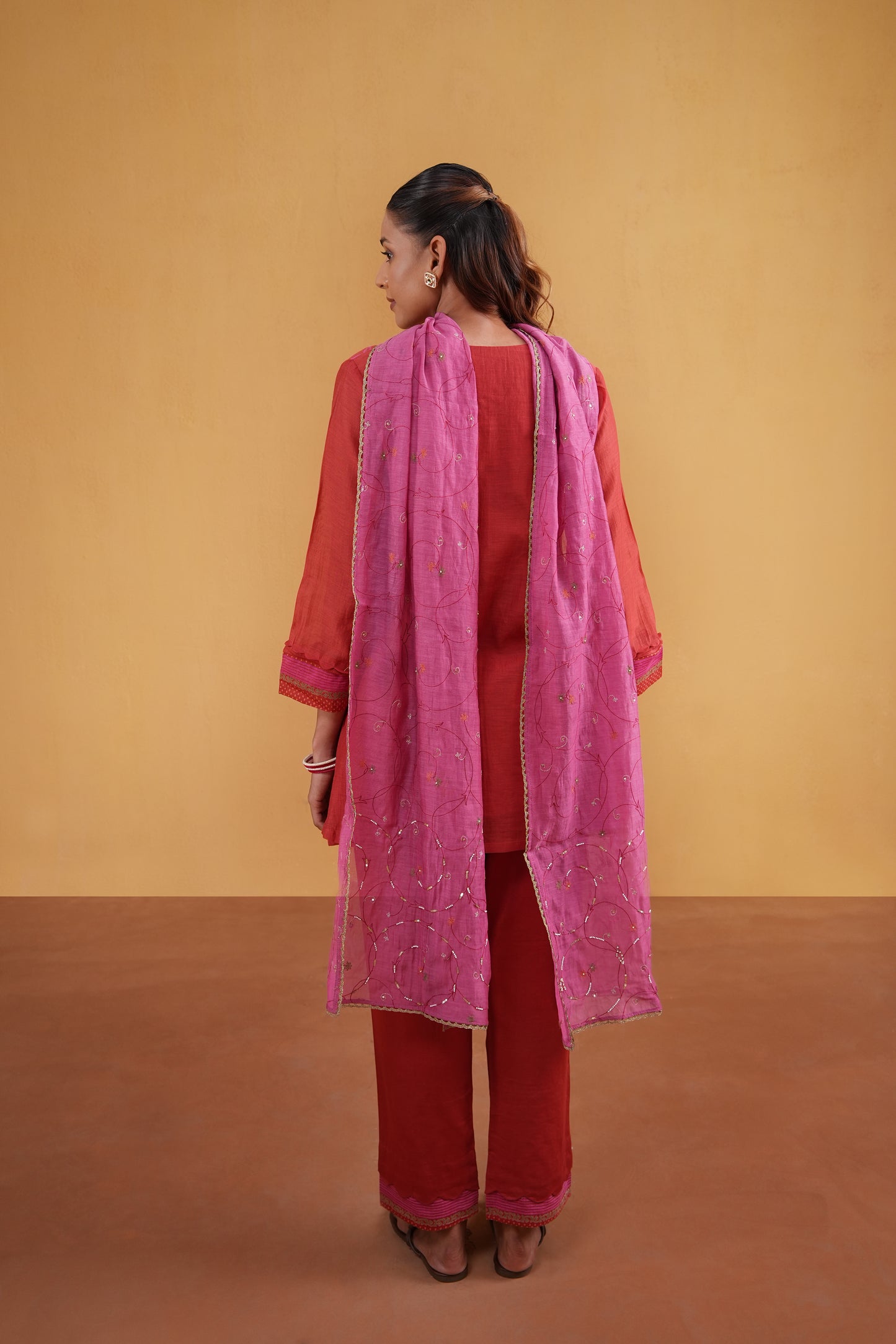 Leher Suit Set- Red