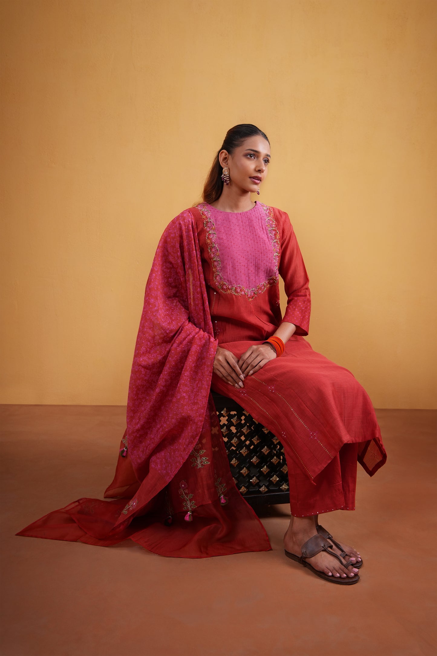 Raagini Suit Set- Red