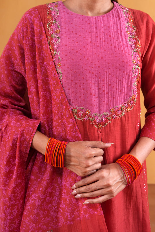Raagini Suit Set- Red