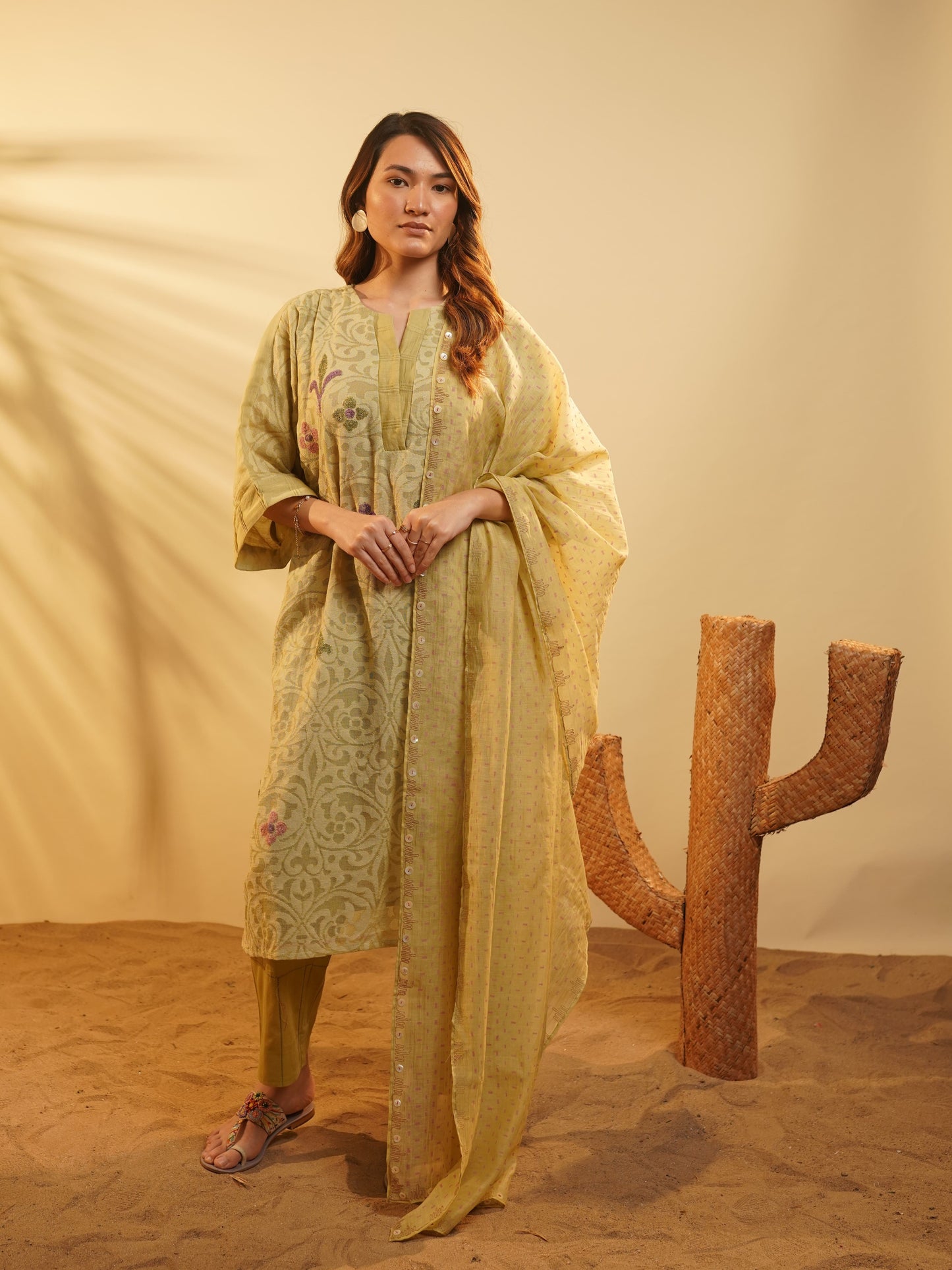 Sage Kurta Set - Green