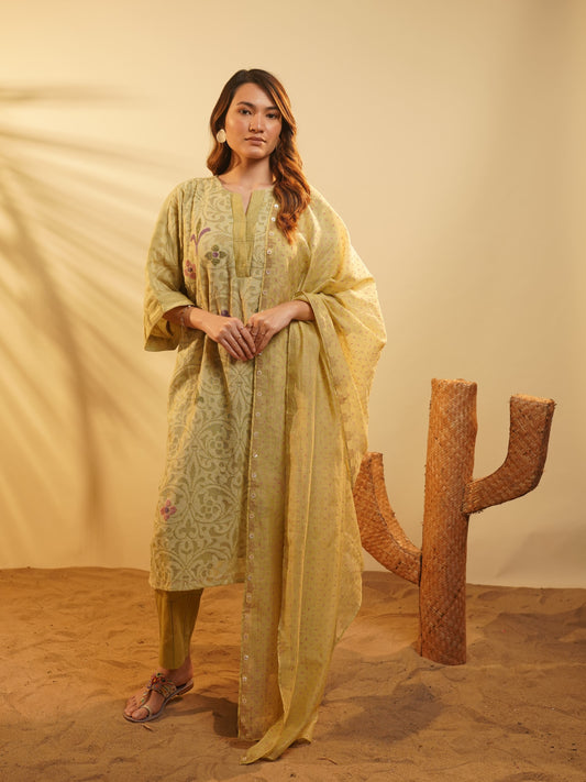 Sage Kurta Set - Green