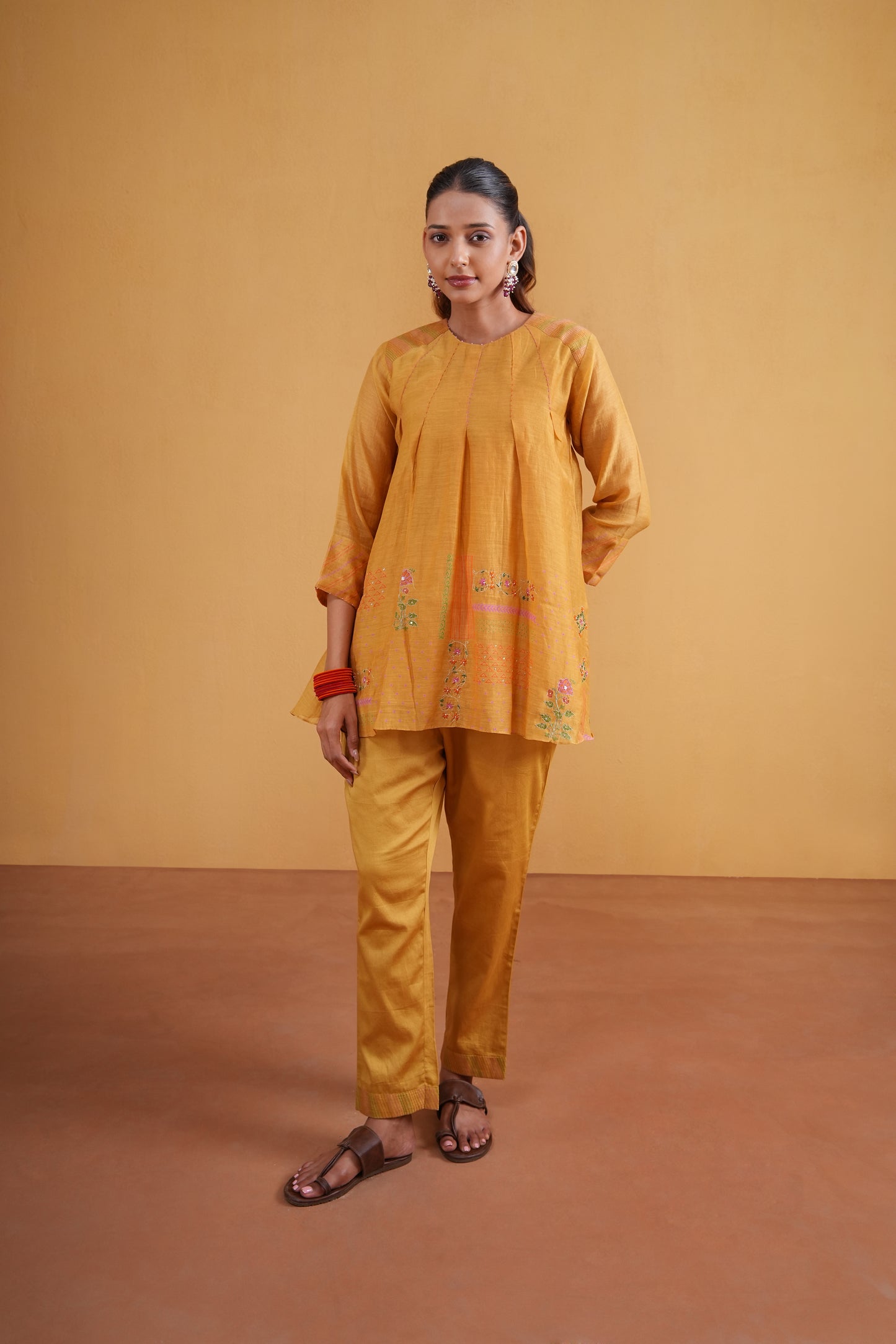 Kesari Cord Set- Mustard