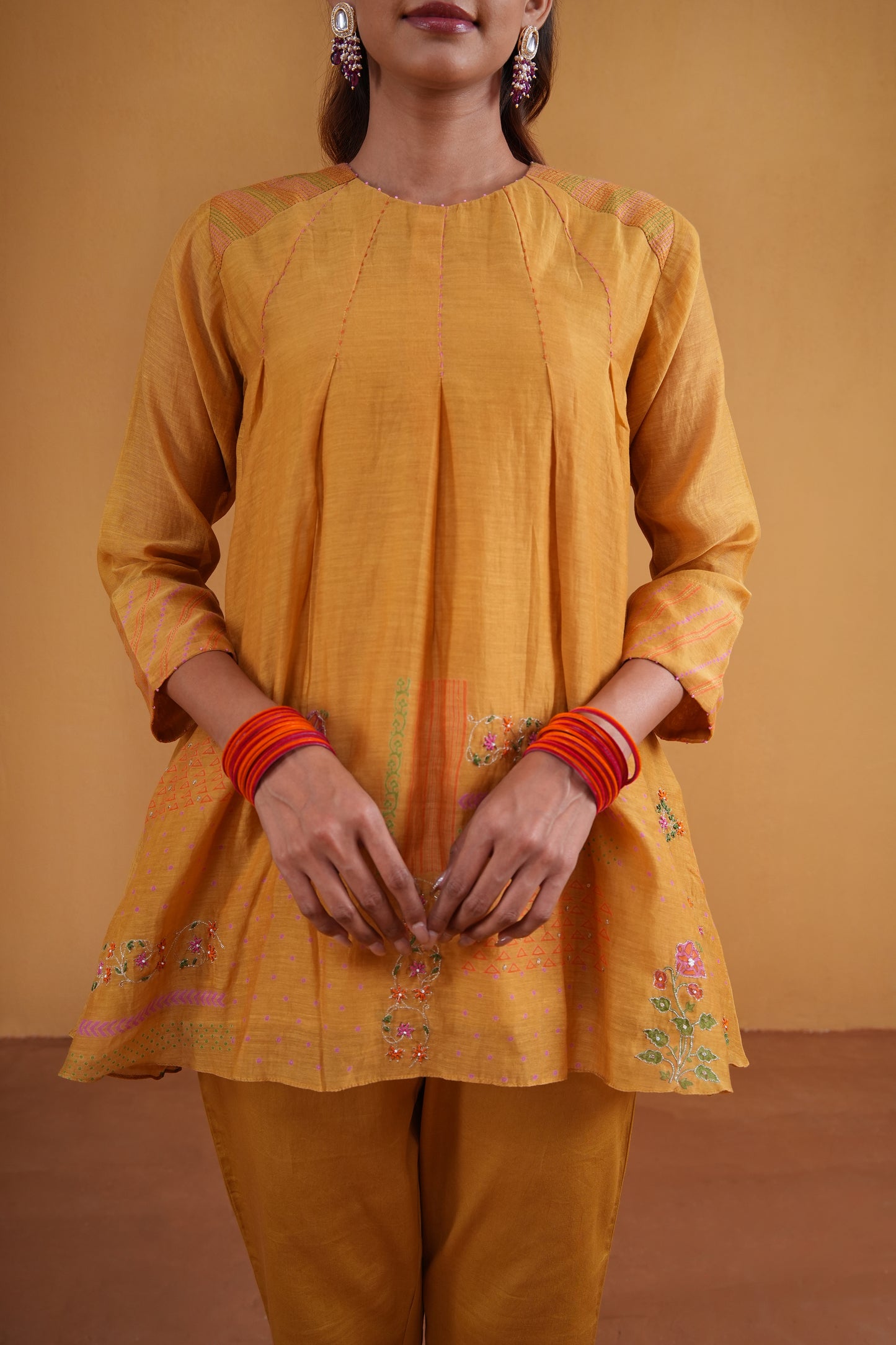 Kesari Cord Set- Mustard