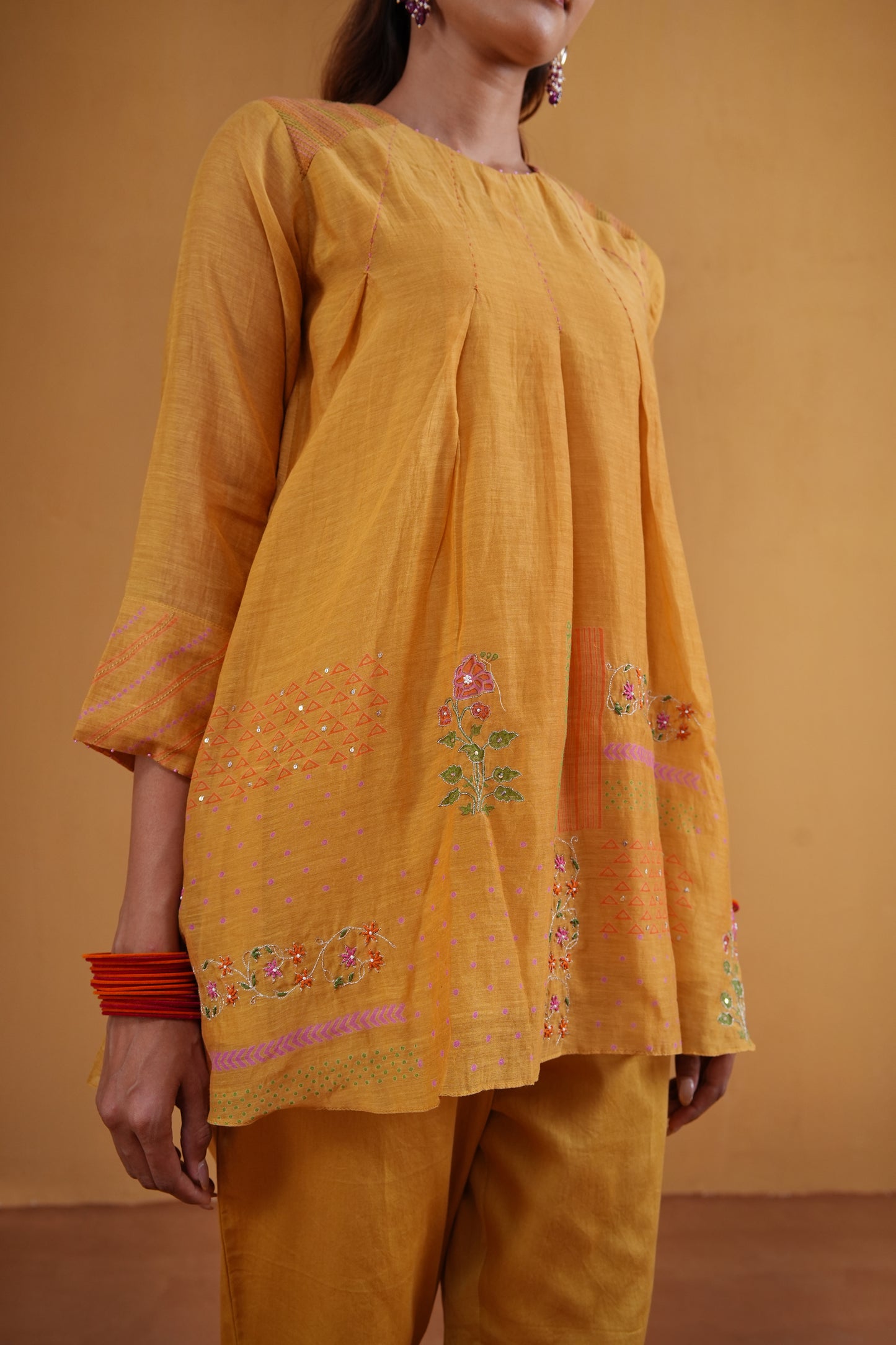 Kesari Cord Set- Mustard