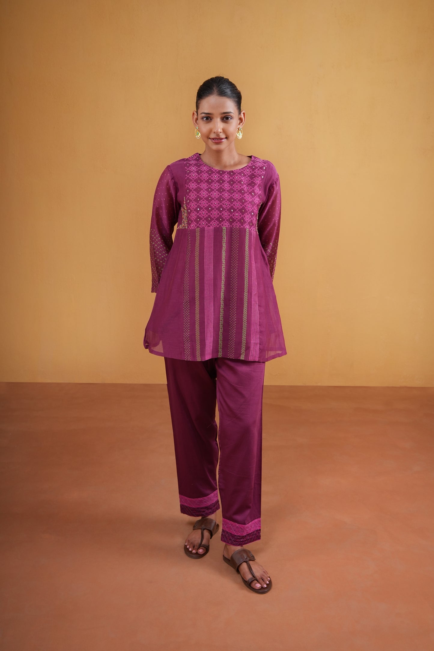 Maruva Cord Set- Purple