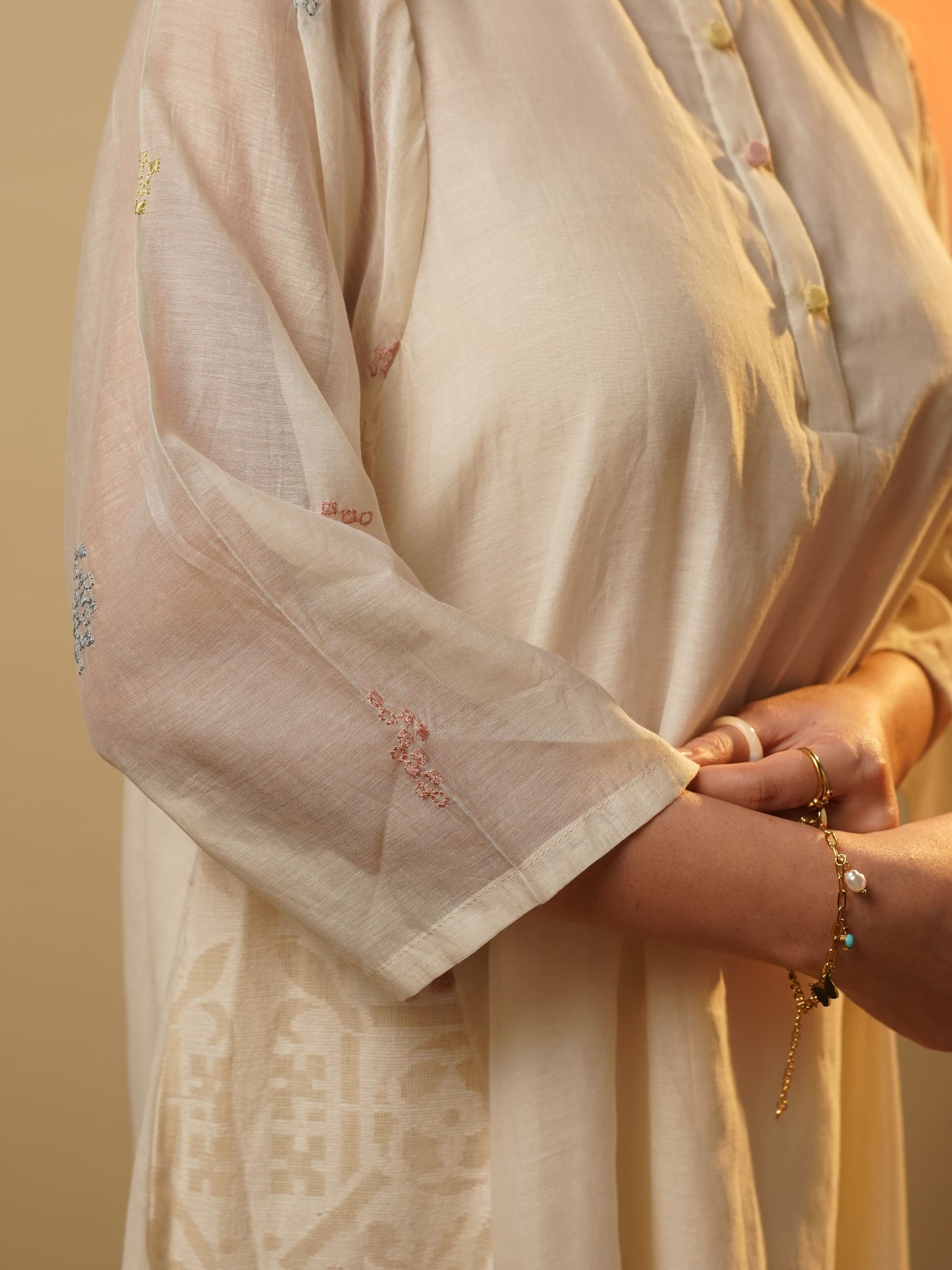 Moana Kurta Set - Off White