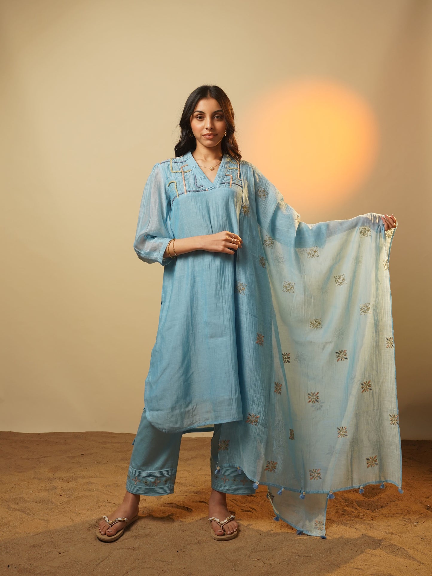 Coast Kurta Set - Blue