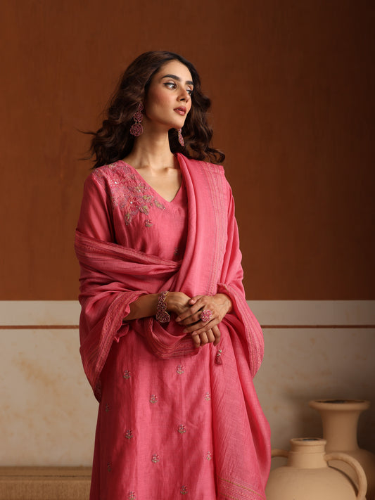 Rose Suit Set - Pink