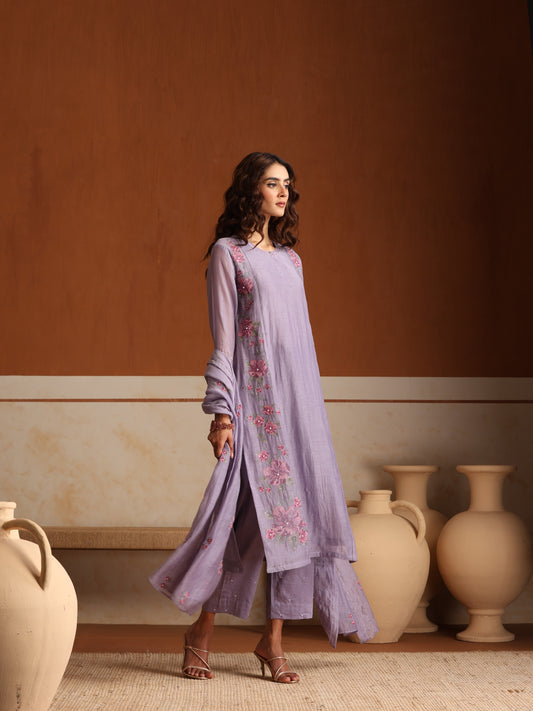 Heather Suit Set - Purple