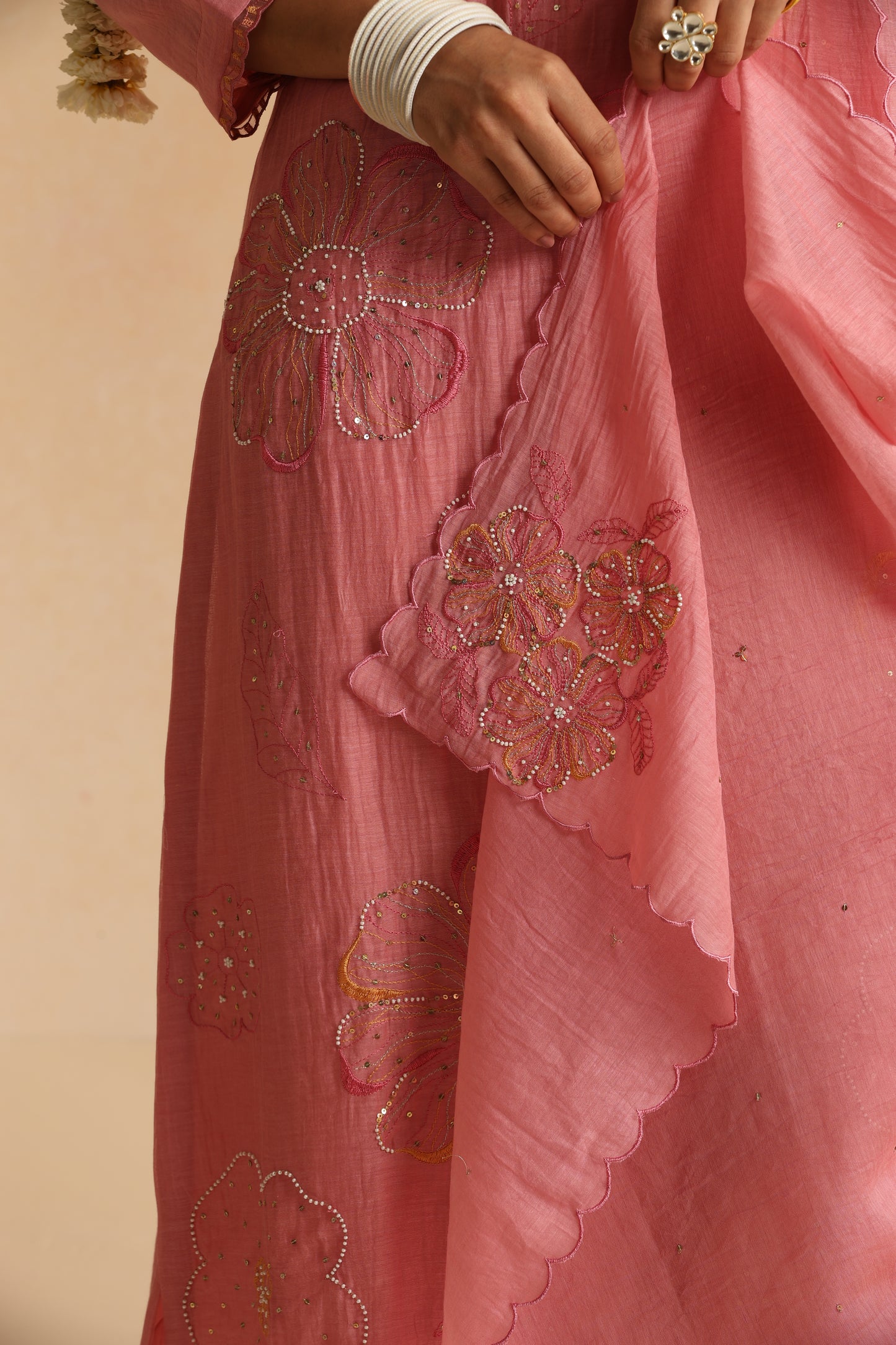 Jhilmil Suit Set - Rose Pink
