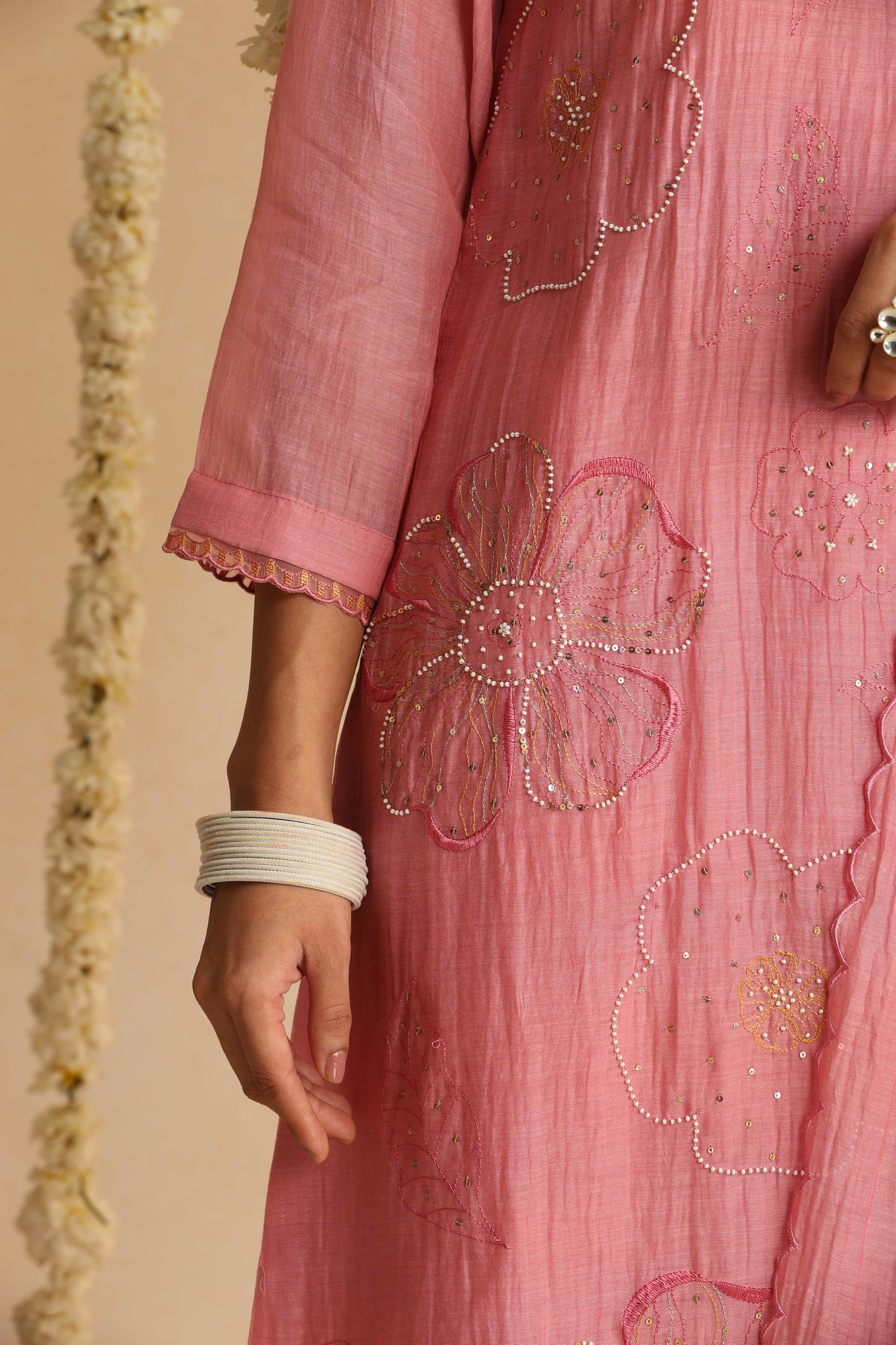 Jhilmil Suit Set - Rose Pink