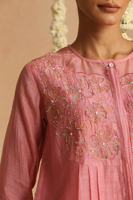 Chamak Cord Set - Rose Pink