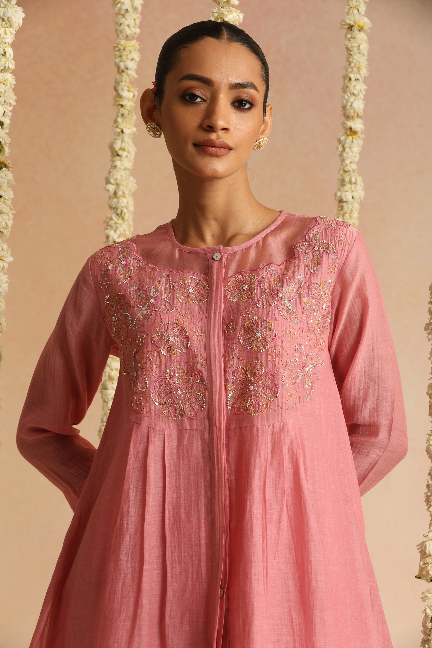 Chamak Cord Set - Rose Pink