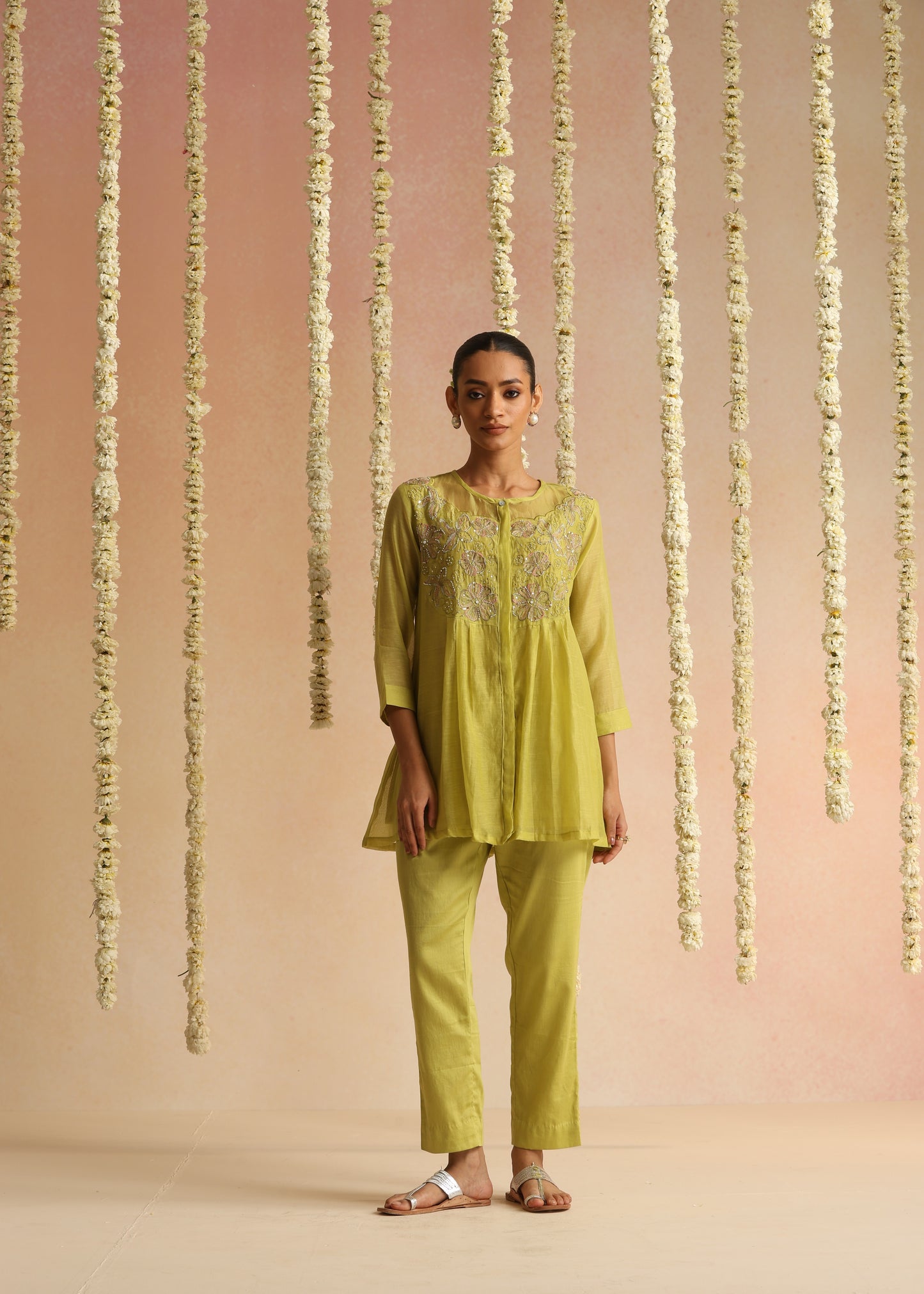 Chamak Cord Set - Lime
