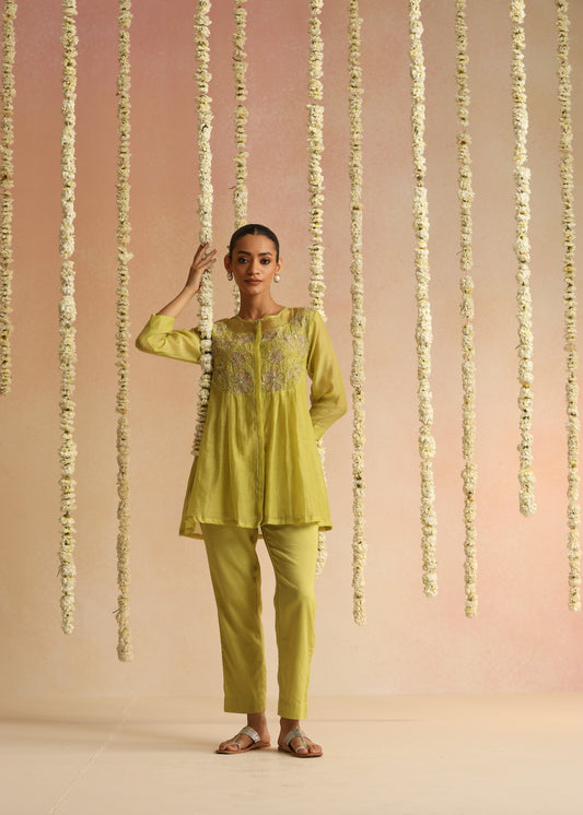 Chamak Cord Set - Lime