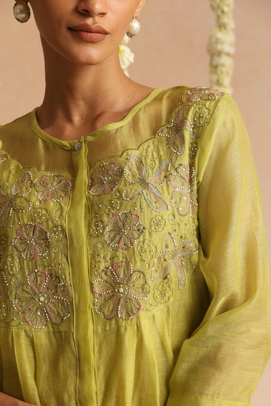 Chamak Cord Set - Lime