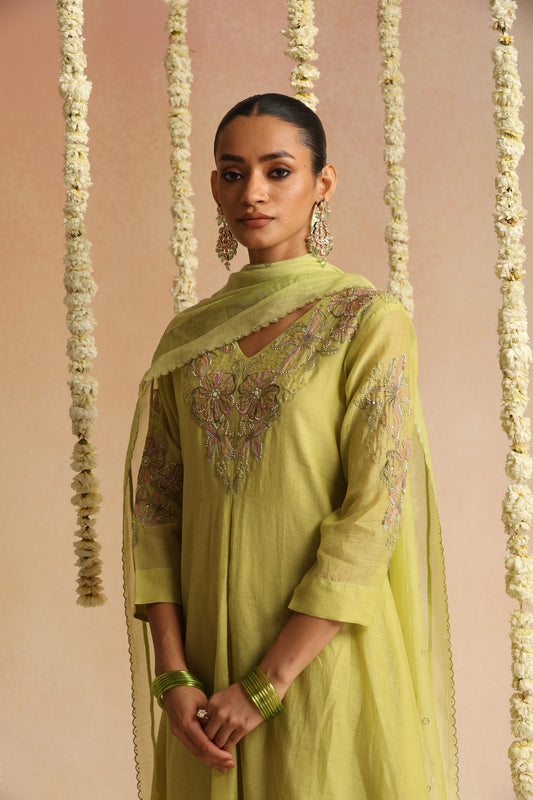 Chandni Suit Set - Lime