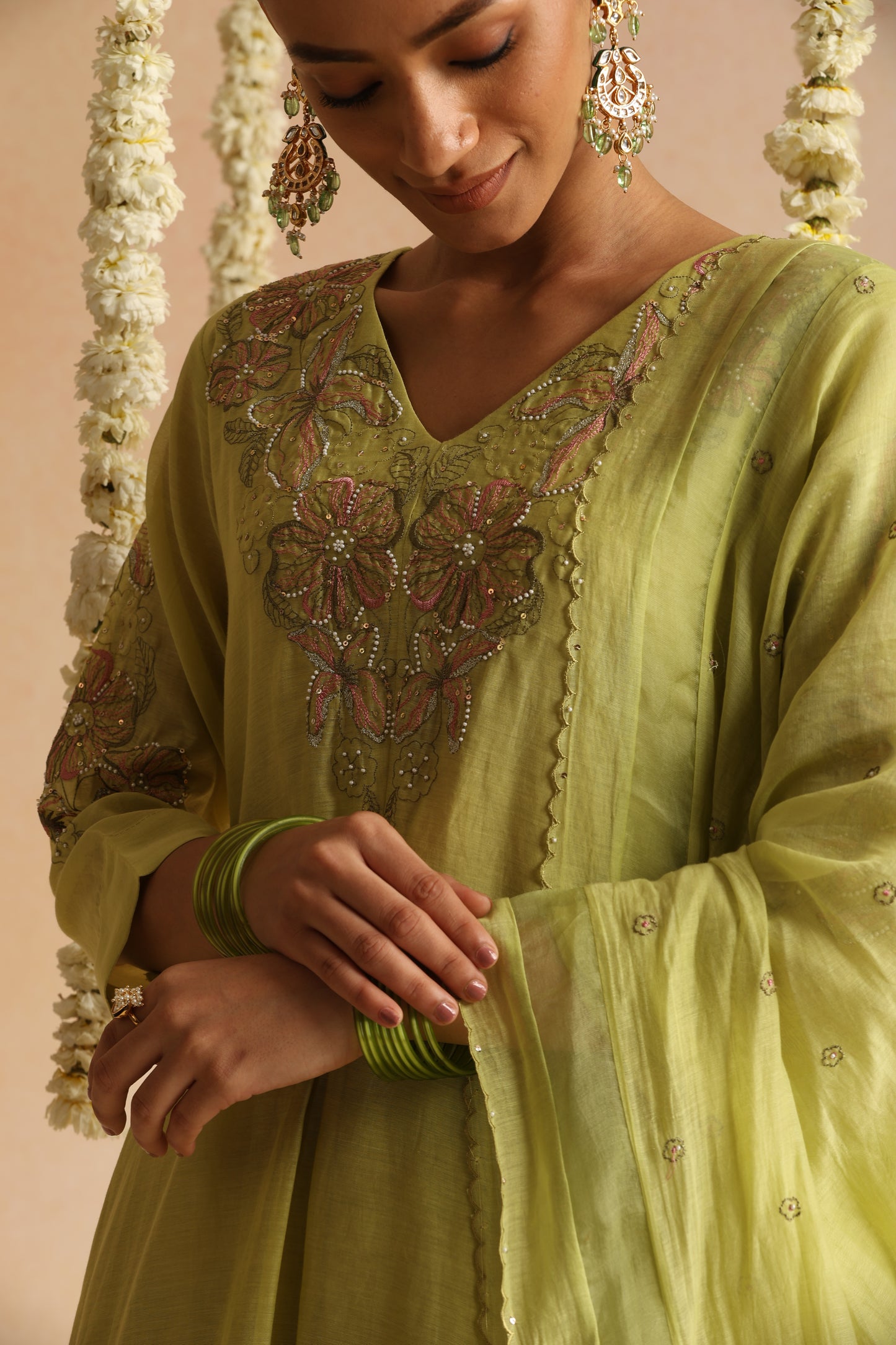 Chandni Suit Set - Lime