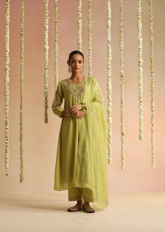 Chandni Suit Set - Lime