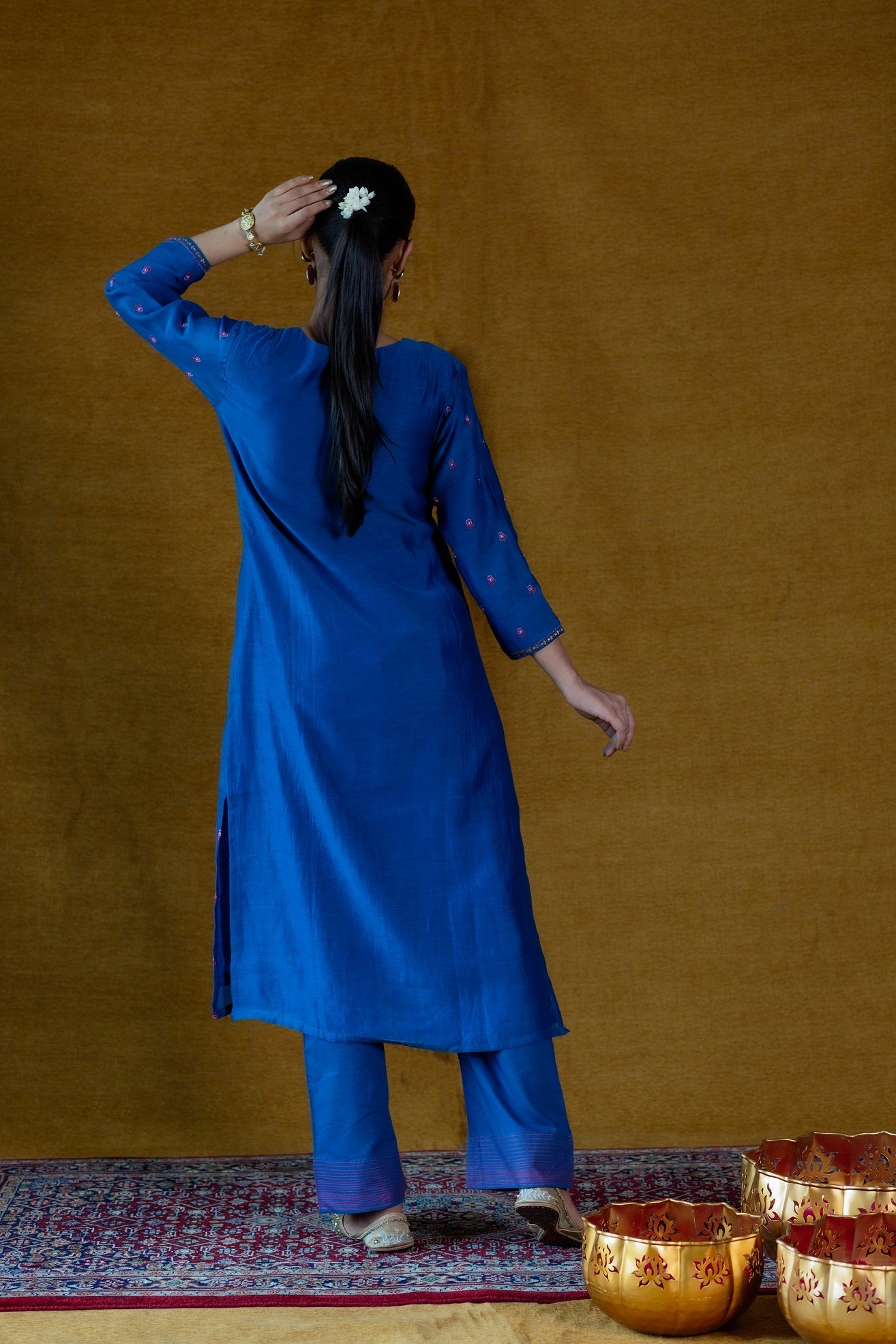 Buti Embroidered Kurta Set - Blue (RTS)