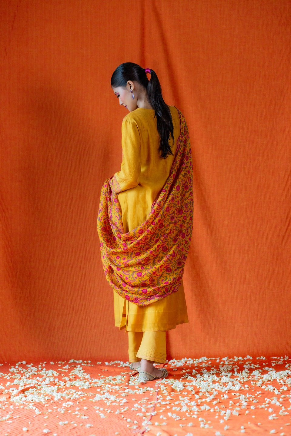 Side Panel Kurta Set - Mustard (RTS)