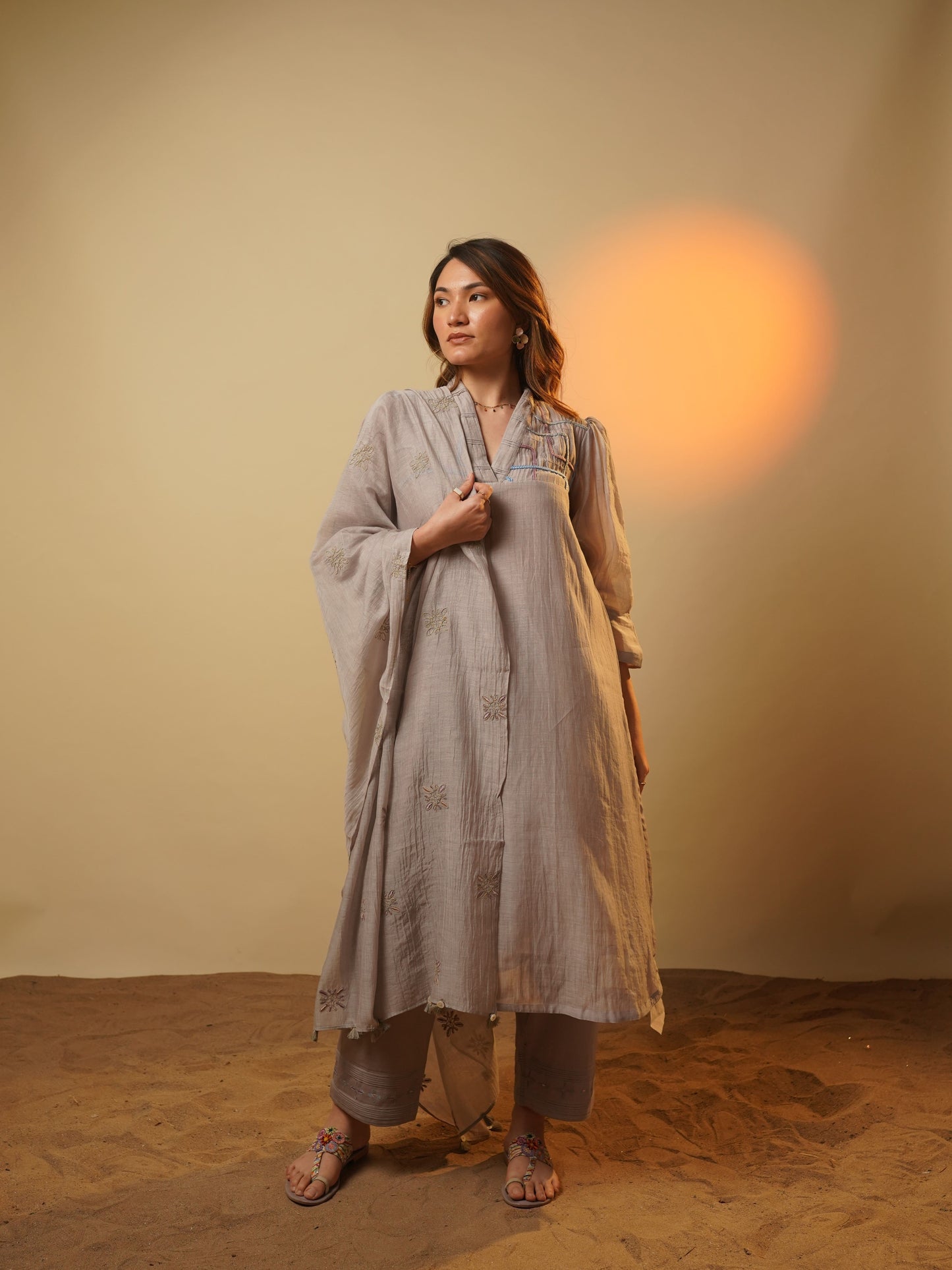 Coast Kurta Set - Grey