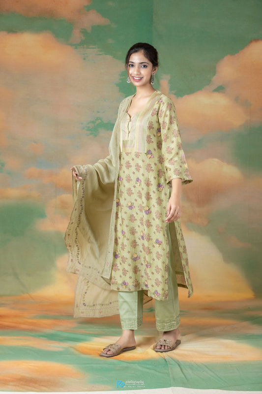 Viola Kurta Set - Green